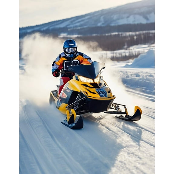 Jigsaw Puzzles for Adults Teens Snowmobile Racing Challenging Educational Fun Interactive Toys for Family Creative Gift300 Piece