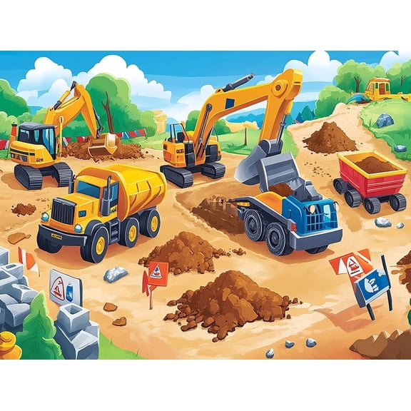 Jigsaw Puzzles500 Pieces Fun Challenging Puzzles for Adults Construction Site MachineryPieces Fit Together Perfectly Challenging Puzzle Size is