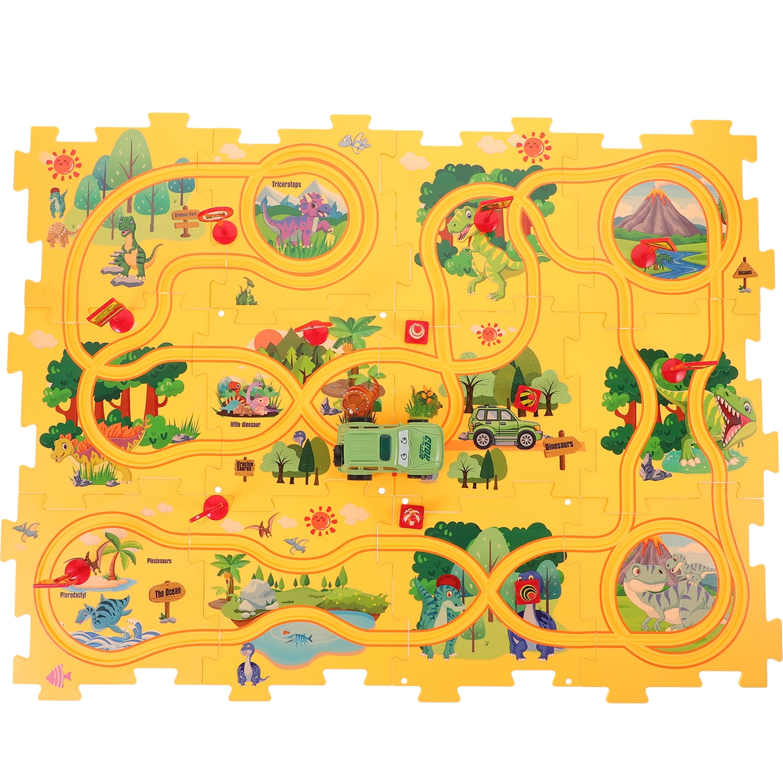 Jigsaw Rail Car Puzzle Multifunction Child Playsets Kidtraxtoys Toddler