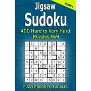 Jigsaw Sudoku Puzzle Book for Adults 400 Hard to Very Hard Puzzles 9x9 Volume1, Paperback