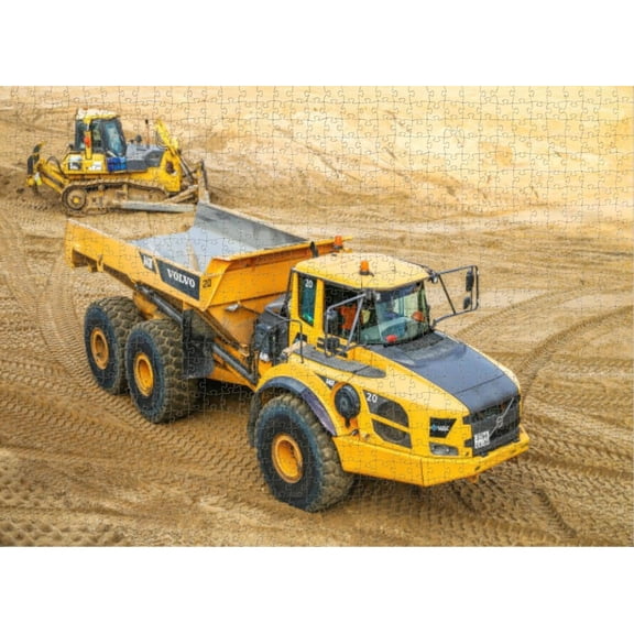 Jigsaw Wooden puzzle 300 pieces for Adults Dump Truck Discussion Truck Equipment Puzzles Clearance Big Large Puzzles Difficult Cool Hard Puzzles for Adults