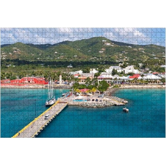 Jigsaw Wooden puzzle 300 pieces Attractive Puzzles Frederiksted St Croix Us Virgin Island Fun Interactive Brain Teaser Jigsaw Puzzles