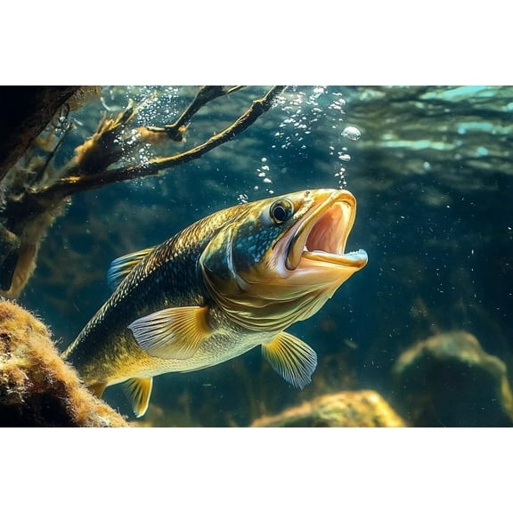 Jigsaw Wooden puzzle 300 pieces Funny Wooden Puzzle - Thickened Paper Jigsaw Puzzle Fish Under The Water Jigsaw Puzzle Unique Gift for Fishing Enthusiasts