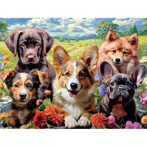 Jigsaw Wooden puzzle 300 pieces Image World - Pup Perfection - Jigsaw Puzzle for Adults -Challenging Puzzle Perfect for Game Nights