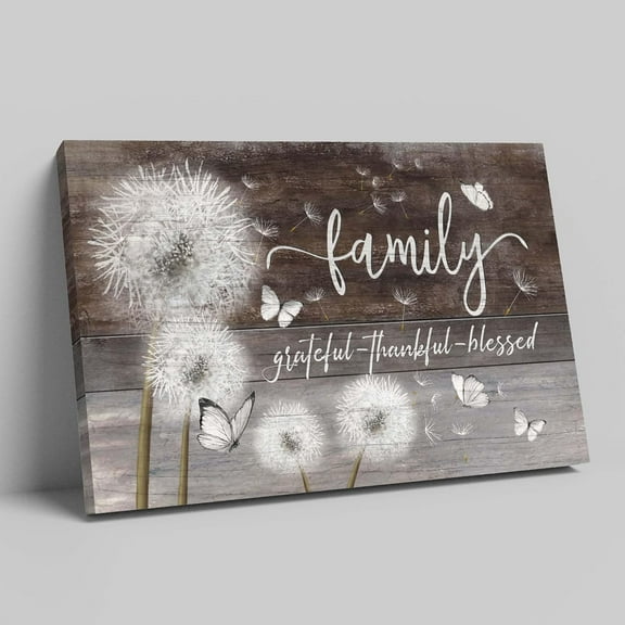Jigsaw Wooden puzzle 300 pieces Jigsaw Puzzle for Adults and Families Family Canvas Grateful Thankful Blessed Canvas Dandelion Canvas Butterfly Canvas Family Canvas Canvas Wall Art Gift Canvas