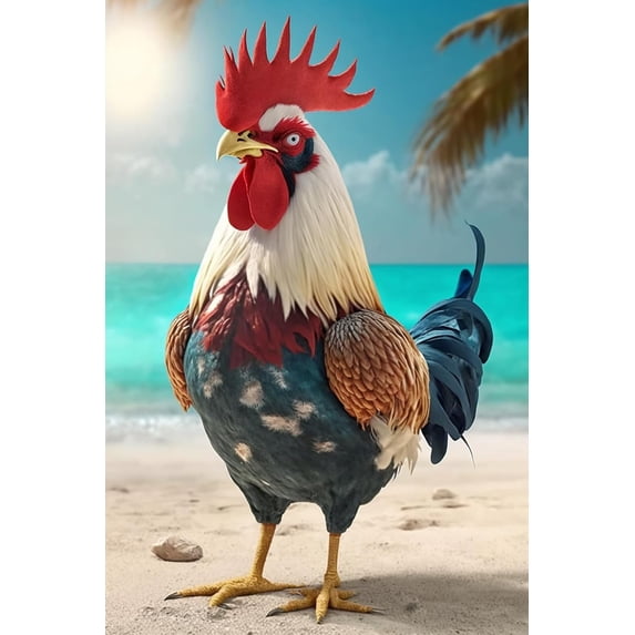 Jigsaw Wooden puzzle 300 pieces Rooster in The Sun Premium Jigsaw Puzzle for Adults - Best Challenging Puzzles for Cognitive Workout - Safe Eco-Friendly - Most Popular Leisure Activities