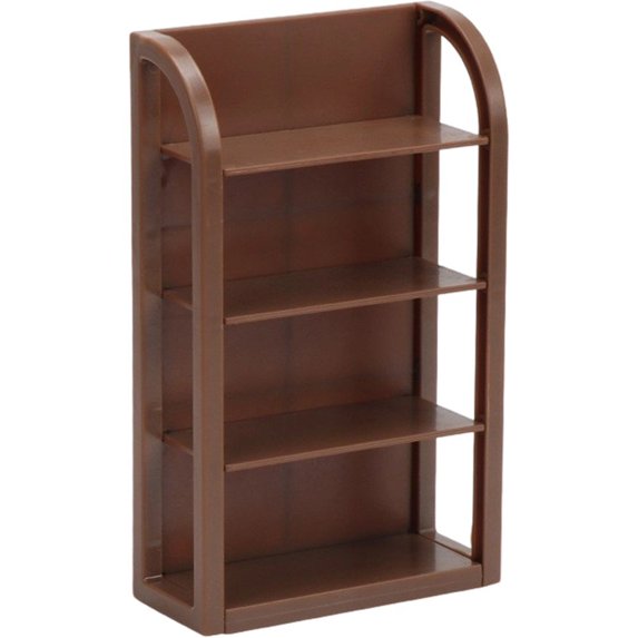 Jiibva 1:12 Dollhouse Miniature Storage Rack 4 Tier Shelves Storage Shelf Doll House Furniture Decor