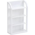 thumbnail image 1 of Jiibva 1:12 Scale Rack Dollhouse Accessories Book Shelf Miniature Furniture 4 Tier Bookcase Storage Shelf Shooting Props Desktop Decor, 1 of 7