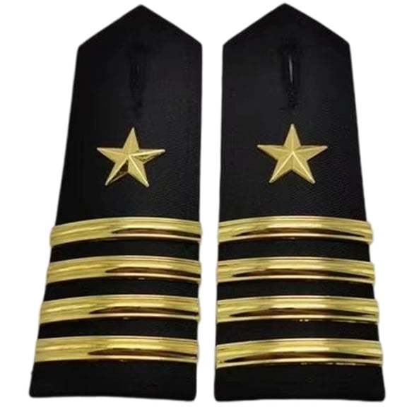 Jiibva 1 Pair Star Patches Professional Flight Uniform Shoulder Boards Star Iron On Patches
