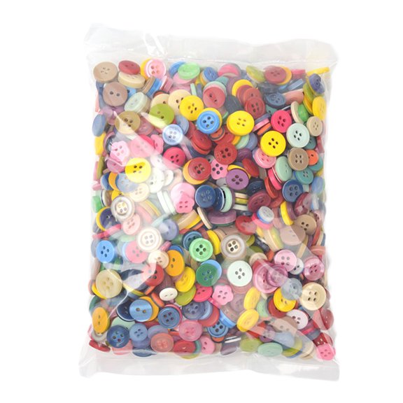 Jiibva 1 Set Resin Buttons Round Craft for Sewing Crafts Children's Manual Button Painting DIY Handmade Ornament