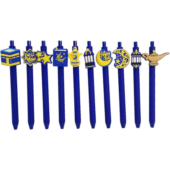 Jiibva 10 Pcs Eid Mubarak Pens Ramadan Gifts Eid Mubarak Ballpoint Pens Party Favors Novelty Muslim Gifts Islamic Goody Bag Stuffers