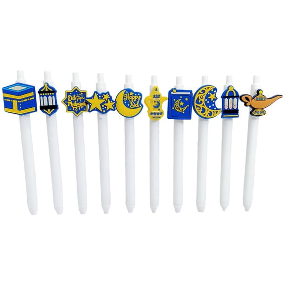 Jiibva 10 Pcs Eid Mubarak Pens Ramadan Gifts Eid Mubarak Ballpoint Pens Party Favors Novelty Muslim Gifts Islamic Goody Bag Stuffers