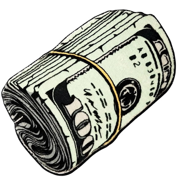 Jiibva 100 Dollar Bill Rug Soft Cozy Money Carpet Non-Slip Large Bedside Money Rugs for Bedroom Living Room Bathroom Doormat Home Decor