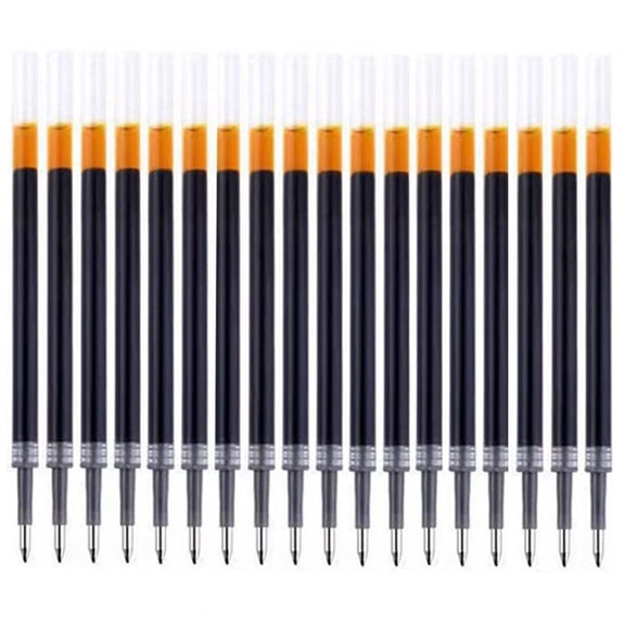 Jiibva 18Pcs 0.5mm Gel Pen Refills Liquid Gel Ink Pen Refill Needle Tubing Penpoint Ballpoint Pen Replacement Refill Office Supplies Black