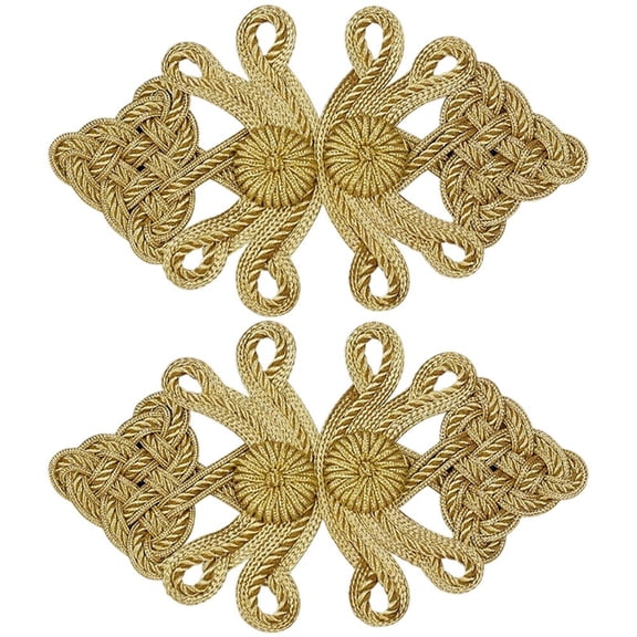 Jiibva 1Pair Ethnic Cheongsam Fasteners Chinese Frog Buttons Vintage Sewing Supplies for DIY Sewing Coat Cheongsam Cloak Sweater