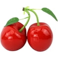 thumbnail image 1 of Jiibva 1Pc Fake Cherry Artificial Fruit Model Simulation Cherry Ornament Craft Food Photography Props Home Wedding Party Decorations, 1 of 7