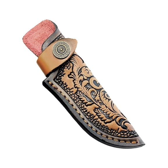 Jiibva Leather Knife Sheath, Universal Folding Blade Sheath Holster Vertical Knife Sheaths Case Holder Bag for Tactics Outdoor Hunt