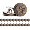 thumbnail image 1 of Jiibva 20pcs Detachable Jean Bowknot Pattern Buttons Button Pins No Sew Instant Jean Button Pins Replacement Buttons for Jeans Pants, 1 of 7