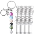 thumbnail image 1 of Jiibva 24Pcs Beadable Keychains Bars, Metal Beaded Keychain Blanks Bulk Making Supplies Kit with Lobster Hook for Pendant DIY Art Crafts, 1 of 7