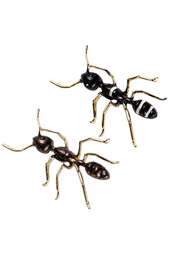 2Pcs Ant Alloy Brooch Pin Cute Insect Brooches Badge Enamel Alloy Ant Brooches For Women Men Clothing Accessories Animal Brooch Pin Jewelry Gifts