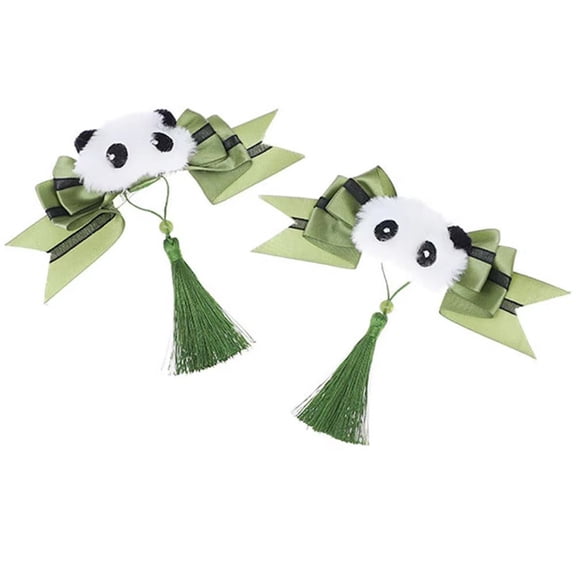 Jiibva 2Pcs Cartoon Panda Hairpins Cute Animal Hair Clips for Decorative Hair Ornaments