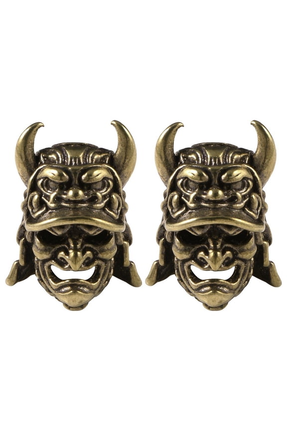 2Pcs Samurai Knife Beads Vintage Paracord Beads Parachute Cord Beads Japanese Jewelry Pendants for Keychain Decoration