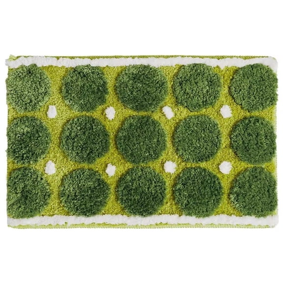 Jiibva 3D Moss Rug, Shag Carpet Leaf Area Bathroom Rugs Non Slip Bath Mat Tufted Rug, Soft Washable Plant Leaves Shaped Floor Mat