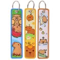 thumbnail image 1 of Jiibva 3pcs Capybara Key Tag Cartoon Key Ring Capybara Key Tag Chain Fob Ring Animal Keychain Pendant for Motorcycles, Cars, Bag, 1 of 7