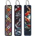 thumbnail image 1 of Jiibva 3pcs Cartoon Key Ring Dragon and Koi Embroidery Keychain Lanyard Tags Key Strap, Motorcycle Keychain Keychain for Backpacks, Wallets, Car, 1 of 7