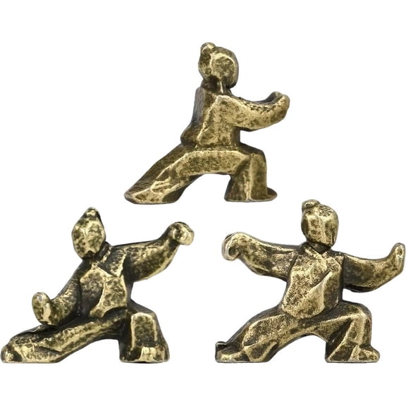 Jiibva 3pcs/set Tai Chi Statue Yin Yang Figurine for Home Decor, Meditation Zen Sculpture, Feng Shui Gift, Handcrafted Sandstone Artwork for Office Bookshelf Desktop Decor