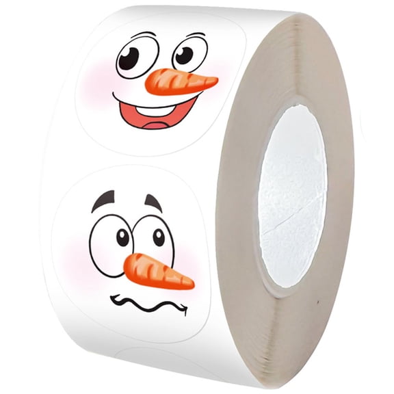 Jiibva 500 Pcs Christmas Snowman Stickers Winter Snowman Envelope Labels Seal Stickers Xmas Decals for Envelope Card Holiday Party Favor