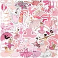 thumbnail image 1 of Jiibva 50Pcs Ballet Dance Stickers Laptop Car Scrapbook Phone Skateboard Suitcase Luggage Bike Dacing Movements Ballerina Vinyl Waterproof Aesthetic Personalised Stickers, 1 of 7