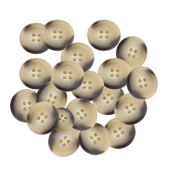 Jiibva 50pcs 18mm Round Resin Buttons for Crafts Sewing DIY Children's Manual Button Painting DIY Handmade Ornament