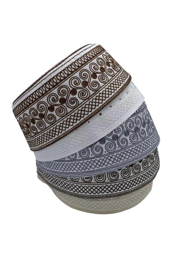 5Pcs Cotton Embroidery Men's Cultural Hat Traditional Seasonal Ceremonial Hats Men Headscarf cap Headware Winter