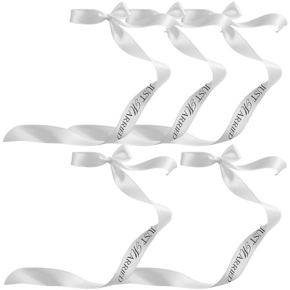 Jiibva 5Pcs Ribbon Bow for Wedding Glass Champagne Bouquet Ribbon for Wedding Day Decoration