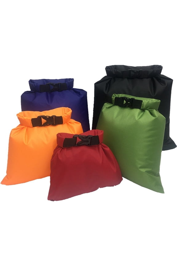 5pcs Waterproof Dry Sacks Set, Lightweight Drybag Canoe Bags with 1.5L, 2.5L, 3.5L, 4.5L, 6L Waterproof Bags for Kayaking Rafting Boating Travel Backpack Storage Boat Dry Bags
