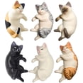 thumbnail image 1 of Jiibva 6 Pcs Funny Cat Refrigerator Magnets, 3D Cat Fridge Magnets, Mini Kawaii Animal Decorative Magnet for Home Kitchen with Strong Magnetic, 1 of 7
