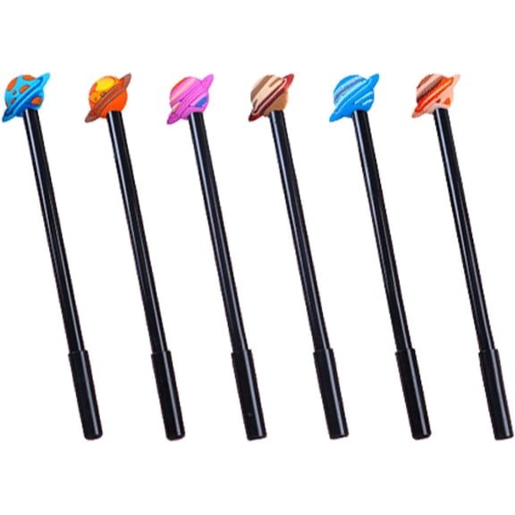 Jiibva 6pcs Spacecraft Pen Creative Ballpoint Pen Stationery Gift For DIY Birthday Party Decoration