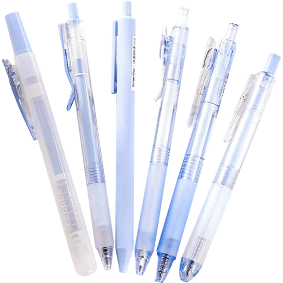 Jiibva 6pens Gel Pen Color Highlighter Set Writing Pens Lot Ins Korean Japanese Kawaii Stationery Supply