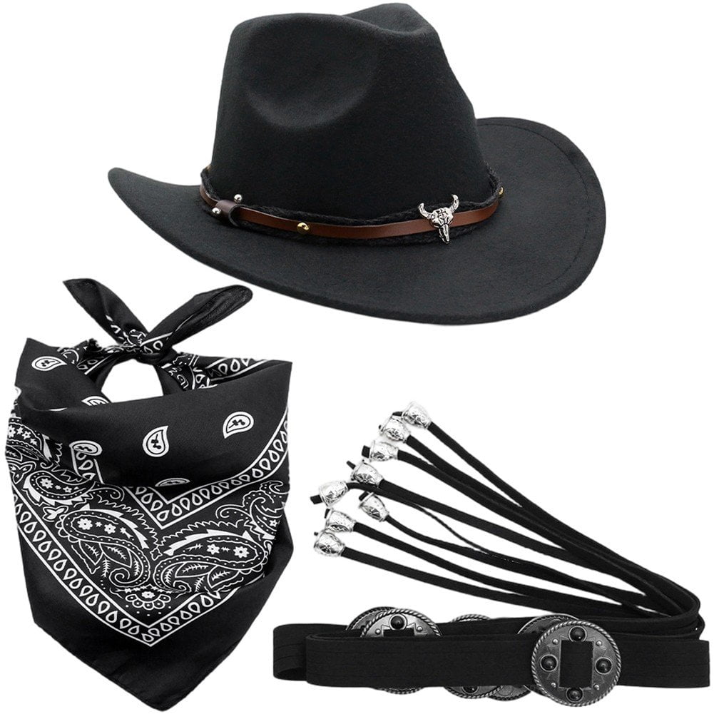Jiibva Adult Cowboy Costume Accessories Set, Cowboy Costume Set with ...