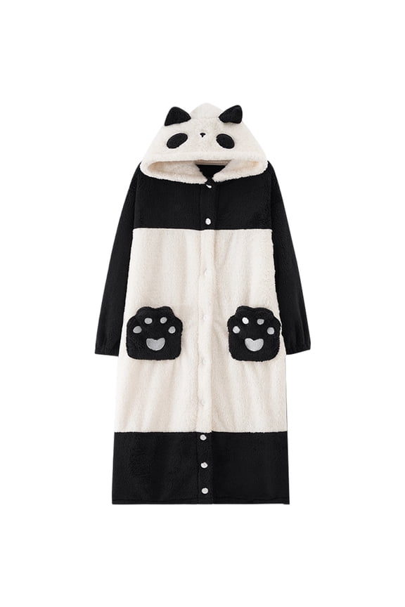 Adult Pajamas Unisex Panda Robes Animal Onesies Novelty Pyjamas Nightwear Cute Cartoon Romper Animal Sleepwear Jumpsuit Halloween