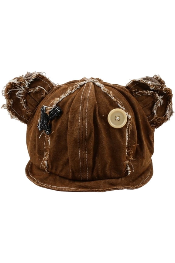 Adult Y2K Style Bear Ear Berets Cap Outdoor Sunproof Vintage French Hat Fashion Berets Hat Women Newsboys Cap