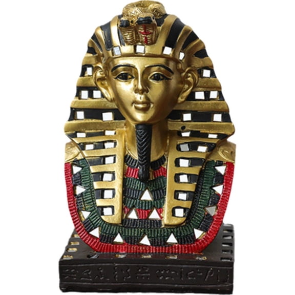 Jiibva Ancient Egyptian Pharaoh King Statue Resin Cleopatra Sculpture Craft Egyptian Sphinx Sculpture Ornaments for Home Office Decor
