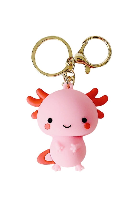 Axolotl Keychain Cute PVC Kawaii Keyrings for Women Backpacks Bags Purses Phones Car Keys