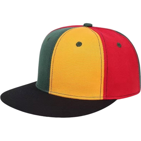 Jiibva Baseball Cap Fashion Red, Green, And Yellow Colored Hip Hop Versatile Outdoor Sunshade Cap Baseball Hat For Men And Women