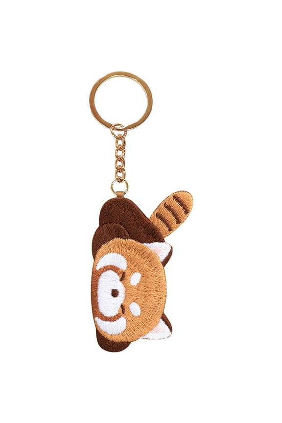 Bear Keychain, 1pc Red Panda Plush Keychain, Bear Keyrings Plush, Cute Stuffed Animal Keychain, Bears Toys Keychains For Bag.