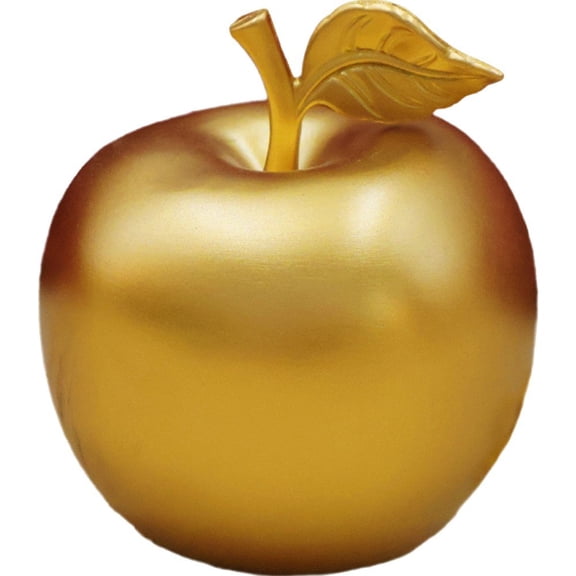 Jiibva Brass Apple Figure Ornament 3D Copper Apple Brass Metal Apple Statue Ornament Creative Chic Desktop Gold Home Accessories Decoration