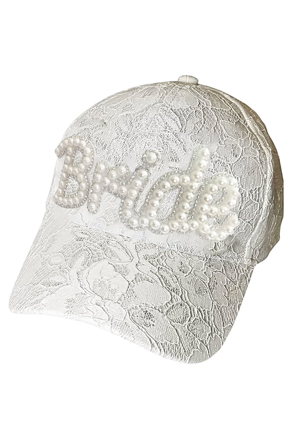 Bride Baseball Hat, Bachelorette Party Lace Baseball Cap Beach Hats for Women Cute Hats for Bridesmaids Bride to Be Gift Engagement Party Supplies