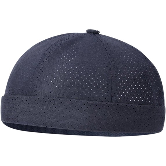Jiibva Brimless Hat Breathable Skull Cap Mesh Beanie Hat Casual Unisex Fisherman Cap Summer Brimless Skull Cap