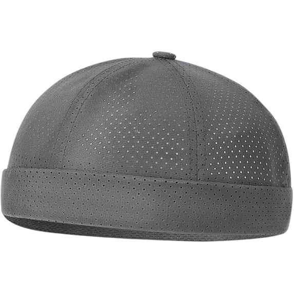Jiibva Brimless Hat Breathable Skull Cap Mesh Beanie Hat Casual Unisex Fisherman Cap Summer Brimless Skull Cap